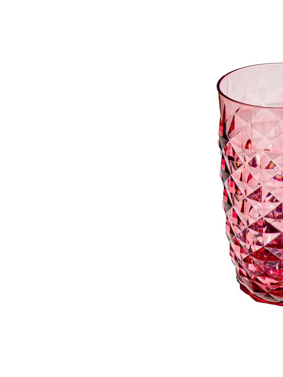 Набор из 6 стаканов Diamond Cut Abode Homewares — изображение 4 из 5, розовый