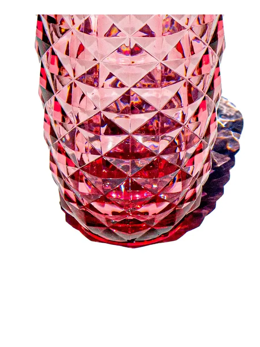 Набор из 6 стаканов Diamond Cut Abode Homewares — изображение 5 из 5, розовый