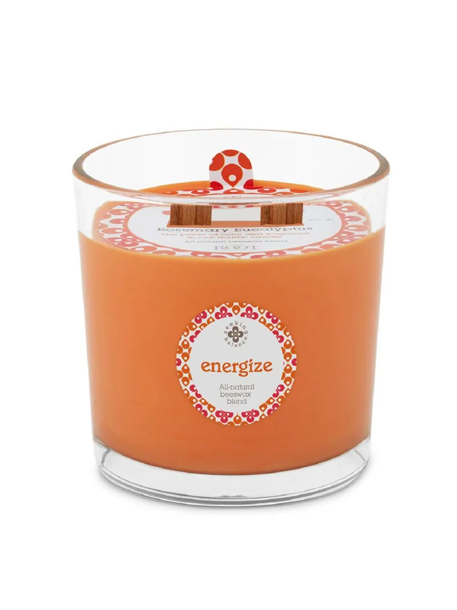 Ароматическая свеча Seeking Balance Energize Rosemary Eucalyptus в баночке с двумя фитилями, 355 мл