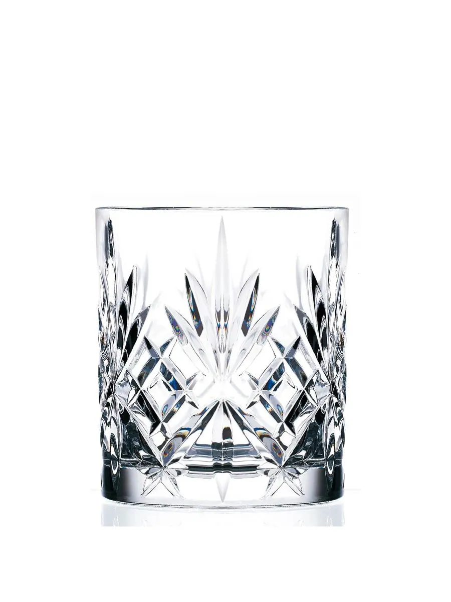 Набор из 6 хрустальных бокалов для виски Melodia Crystal Double Old Fashioned Lorren Home Trends — изображение 1 из 4