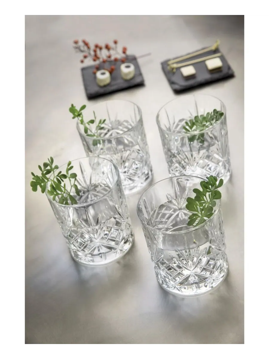 Набор из 6 хрустальных бокалов для виски Melodia Crystal Double Old Fashioned Lorren Home Trends — изображение 2 из 4