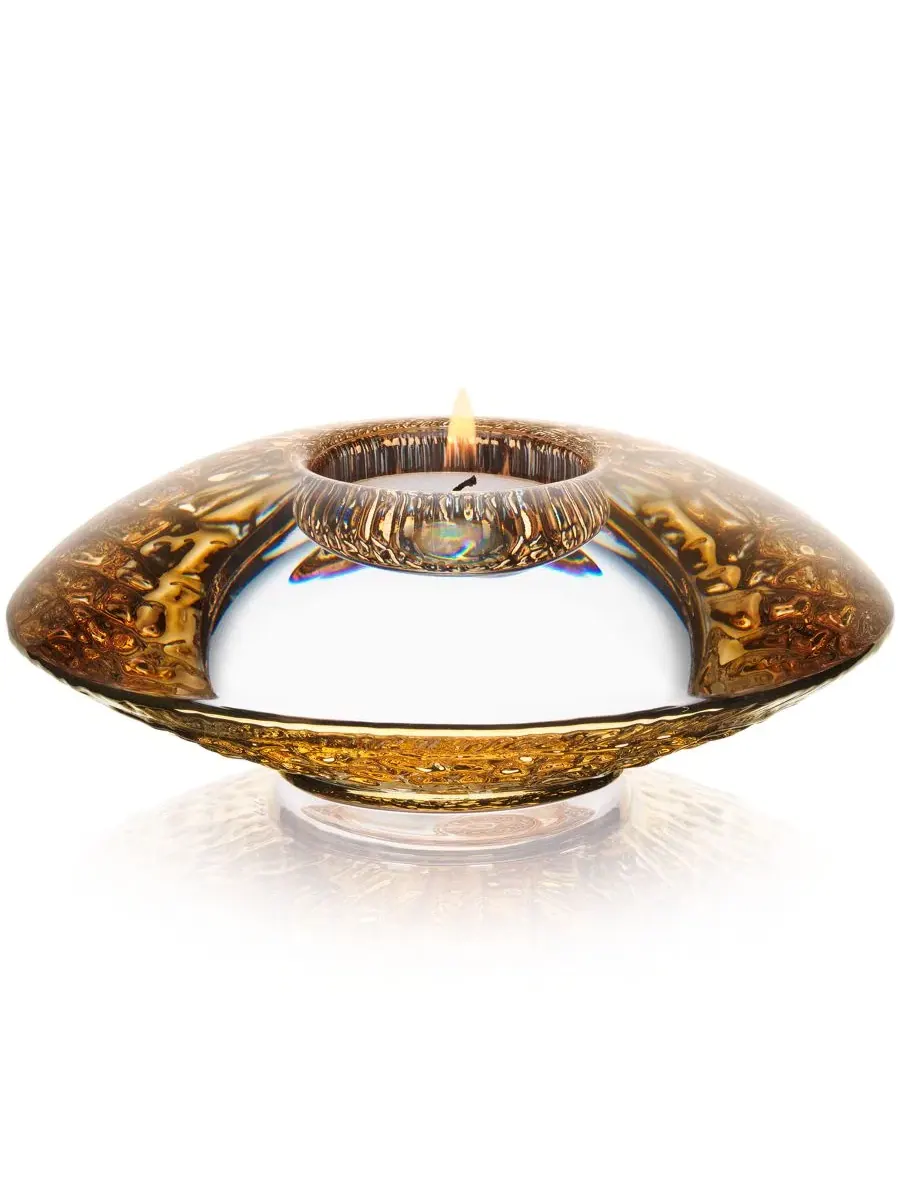 Подсвечник Discus Votive Orrefors — изображение 1 из 2, золото