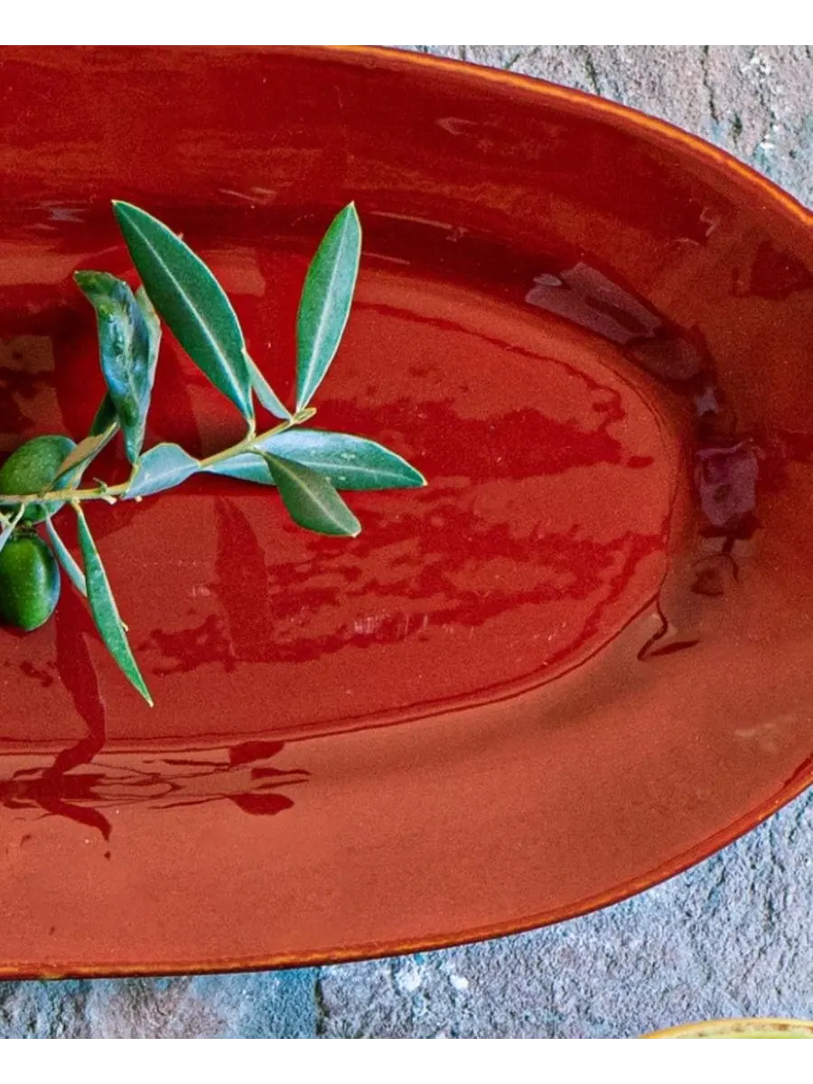 Cucina Fresca Узкая овальная тарелка 16 дюймов VIETRI — изображение 3 из 6, белый