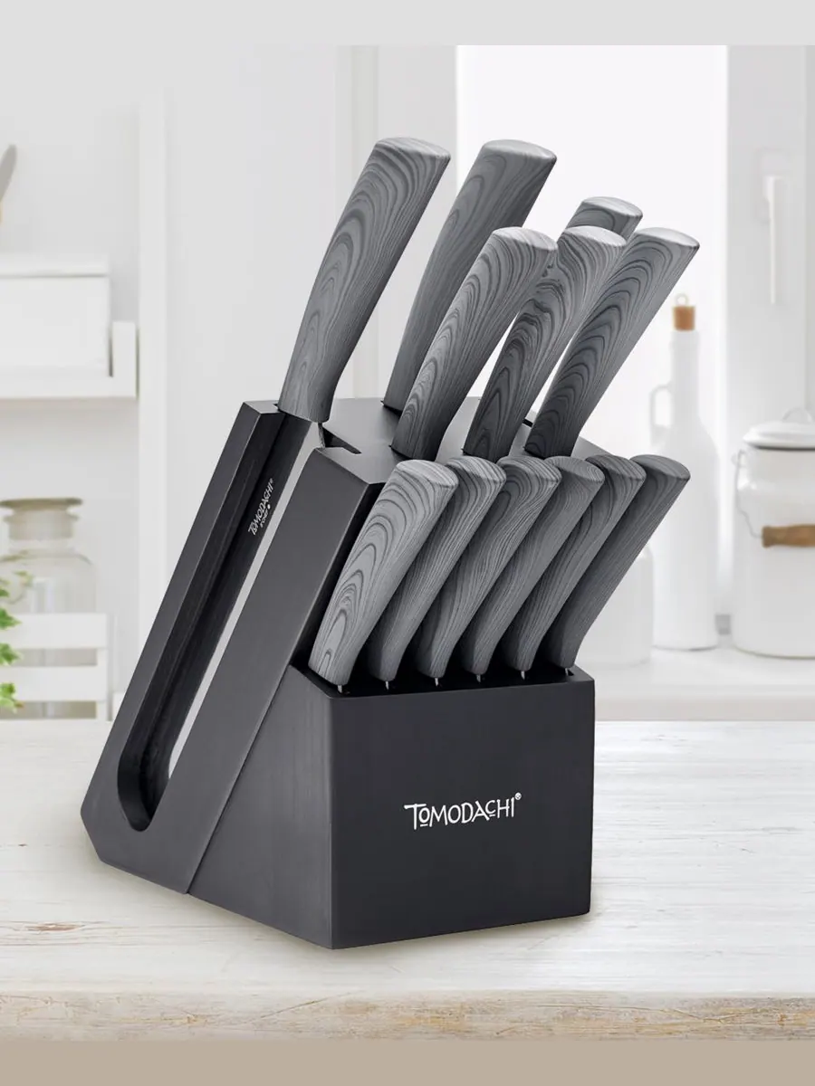 Набор ножей Tomodachi Raintree Ash, 13 предметов, с подставкой Hampton Forge, — изображение 2 из 6, нет цвета