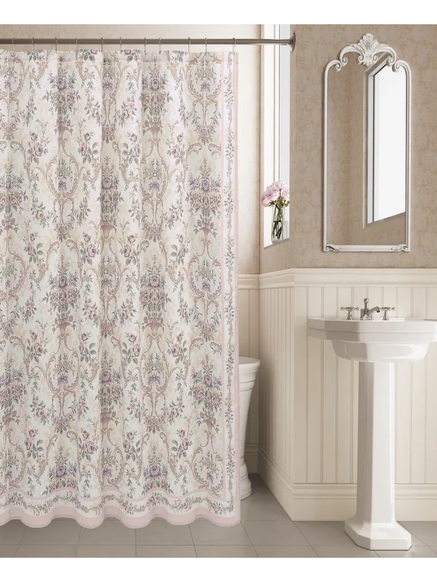 Шторка для душа Avant Garden, 183 см x 178 см Royal Court — изображение 1 из 2, пудровый розовый