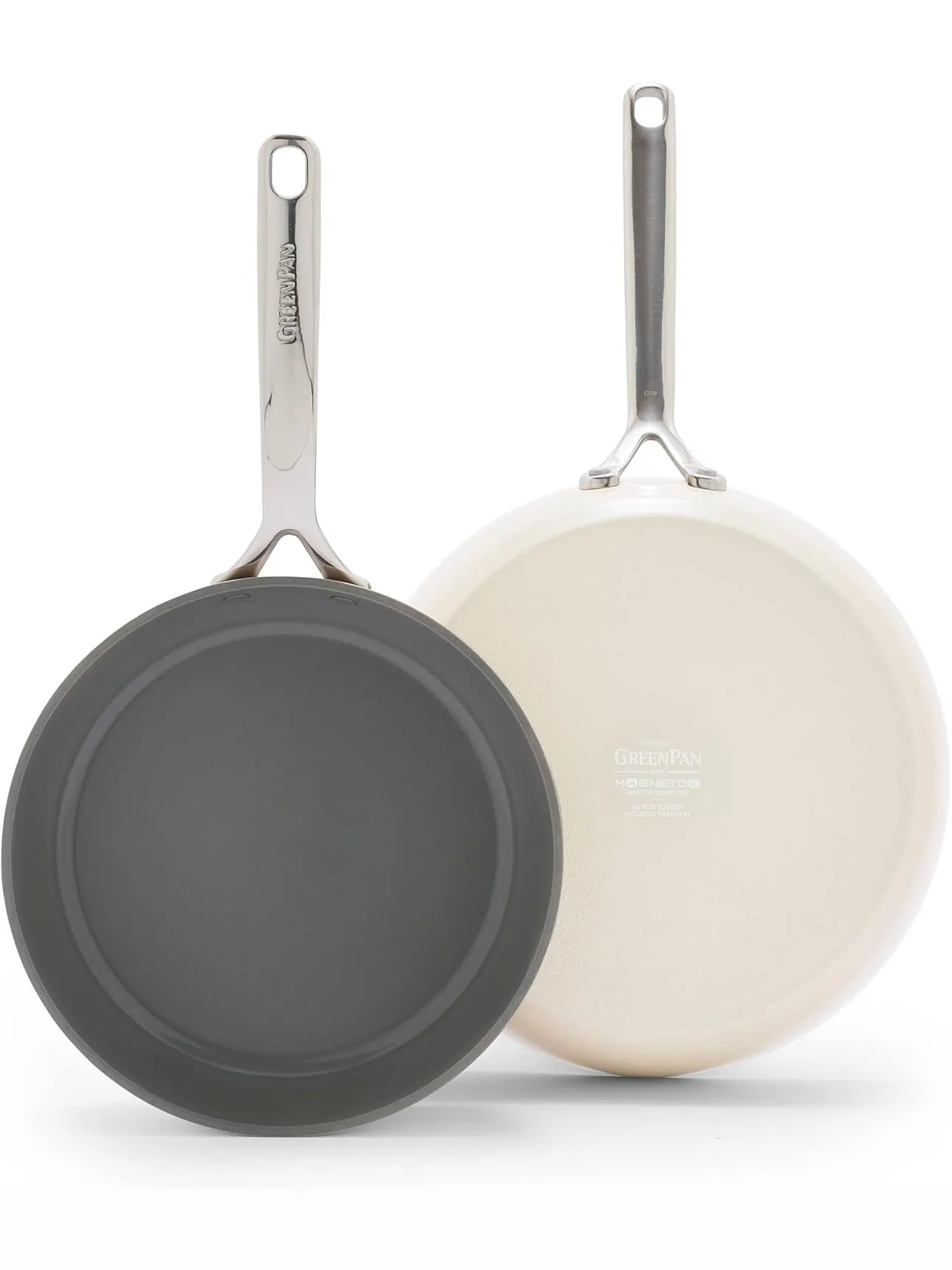 Набор сковород GreenPan GP5 Hard Anodized, 2 предмета, 24/28 см — изображение 1 из 11, бежевый