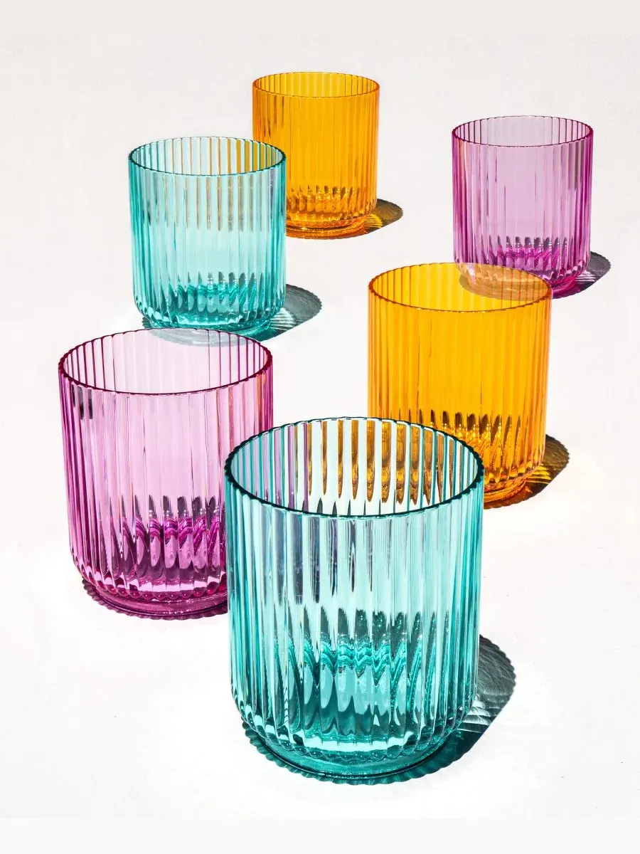 Набор стаканов Mesa из акрила, 6 шт. Abode Homewares — изображение 3 из 5, мульти