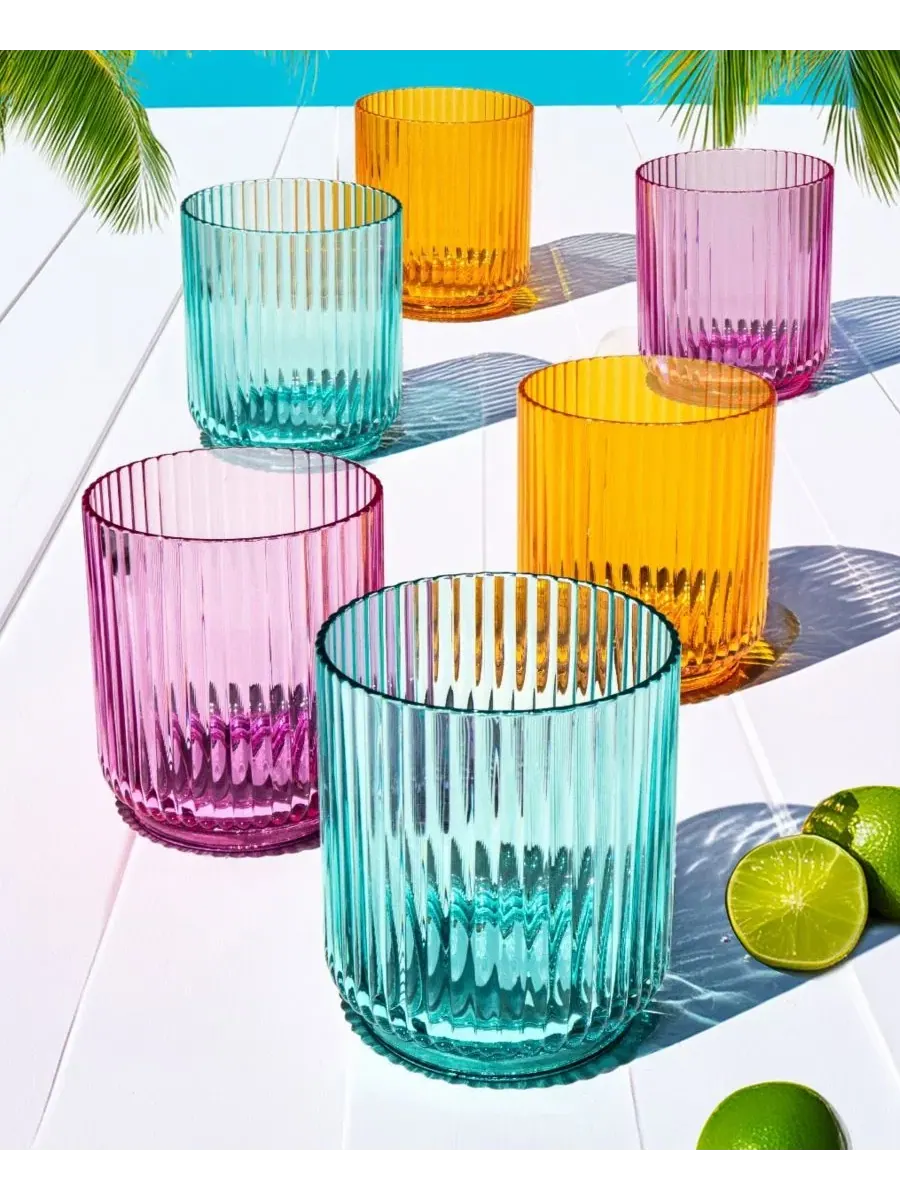 Набор стаканов Mesa из акрила, 6 шт. Abode Homewares — изображение 5 из 5, мульти