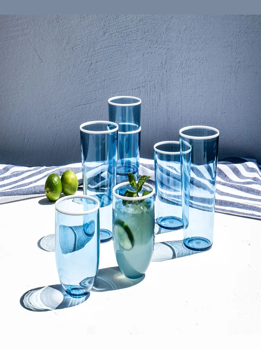 Набор из 6 бокалов Vetro Double Old Fashioned Abode Homewares — изображение 6 из 6, синий
