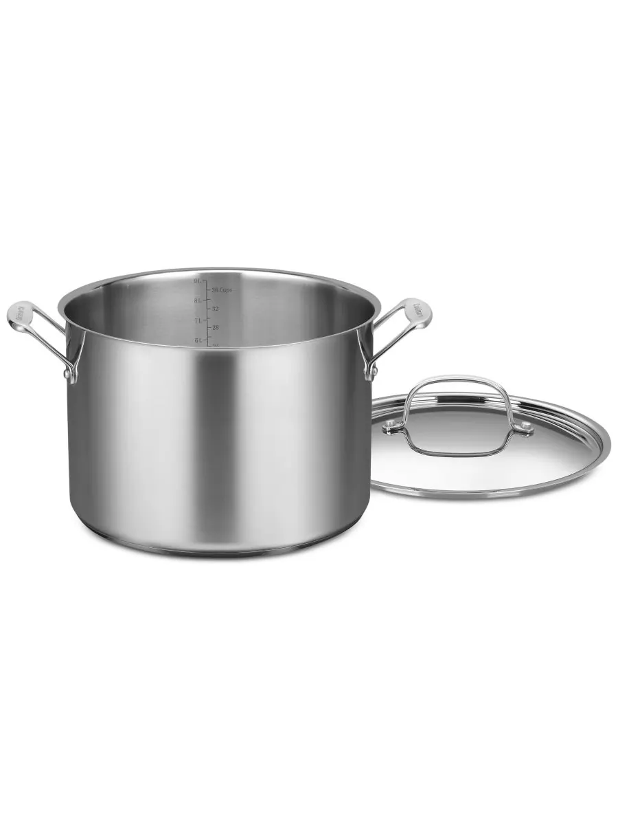 Cuisinart Кастрюля Chef's Classic из нержавеющей стали объемом 12 кварт (около 3,8 л) с крышкой — изображение 1 из 1