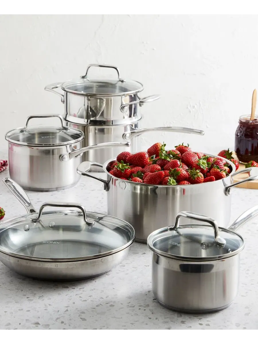 Набор из 10 предметов из нержавеющей стали ICONIX Cuisine::Pro — изображение 3 из 8, серебряный