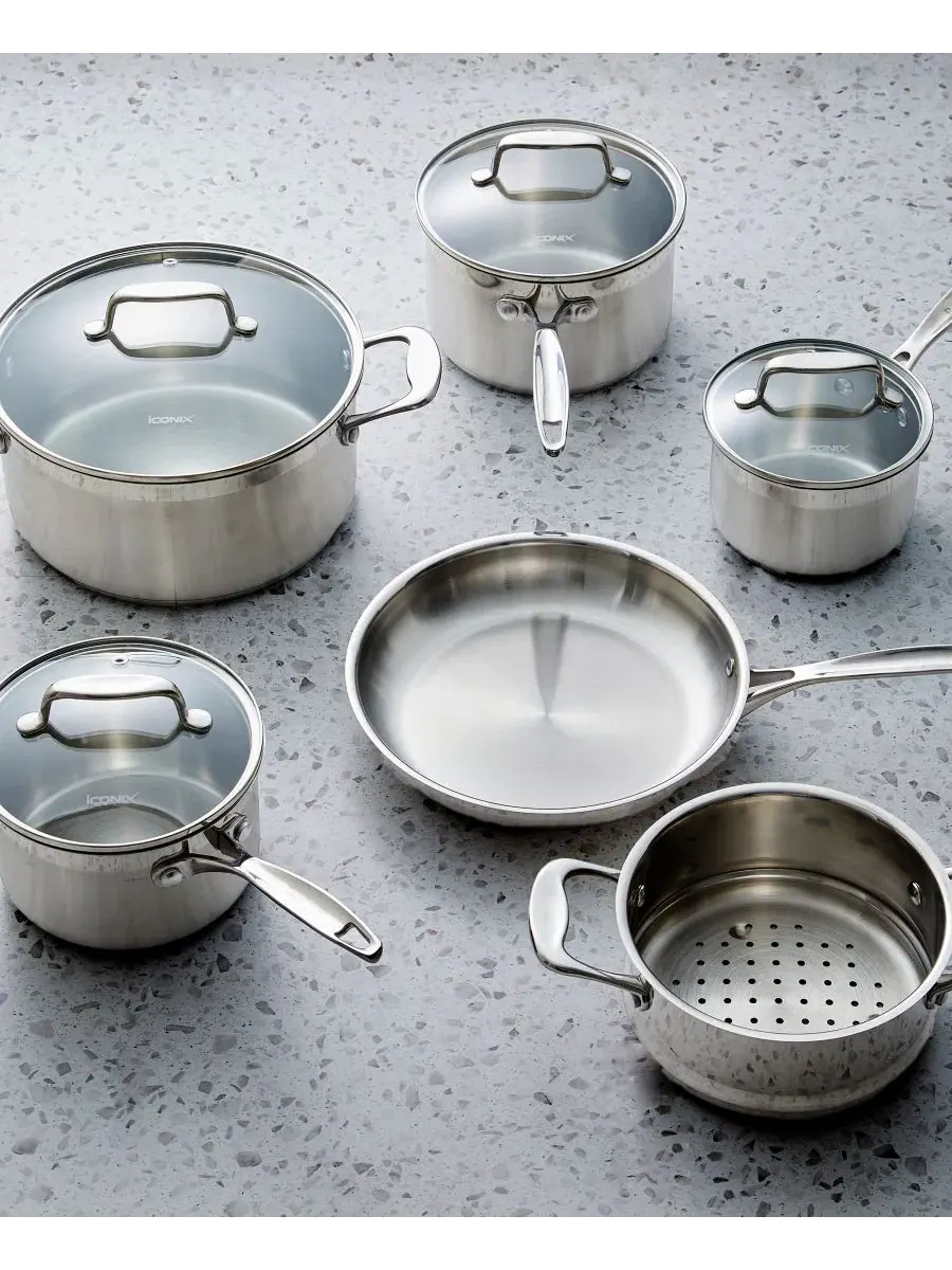 Набор из 10 предметов из нержавеющей стали ICONIX Cuisine::Pro — изображение 5 из 8, серебряный