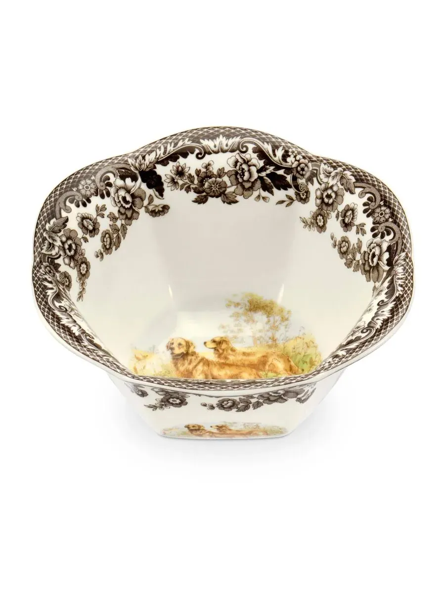 Ореховая чаша для лесного золотистого ретривера Spode