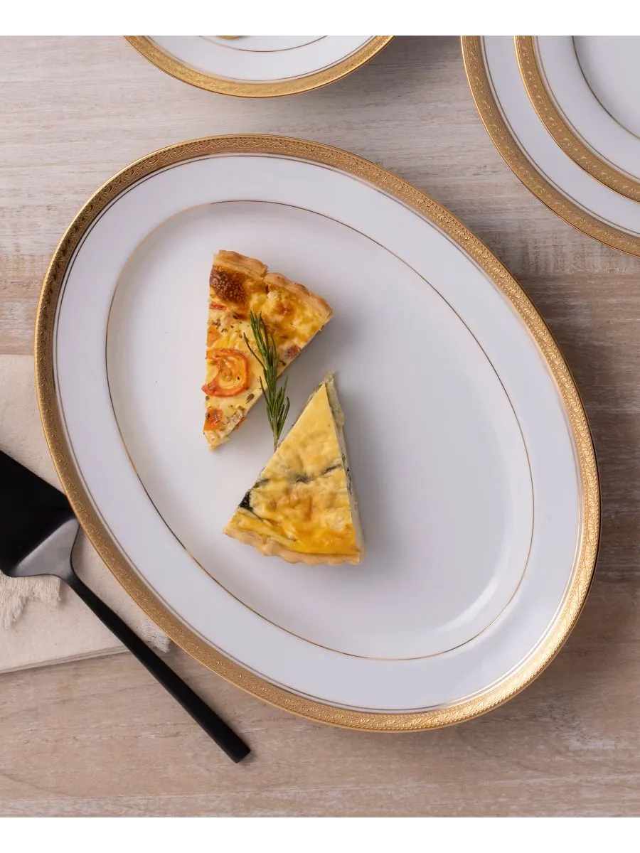 Noritake Овальное блюдо Crestwood Gold — изображение 3 из 6, золото