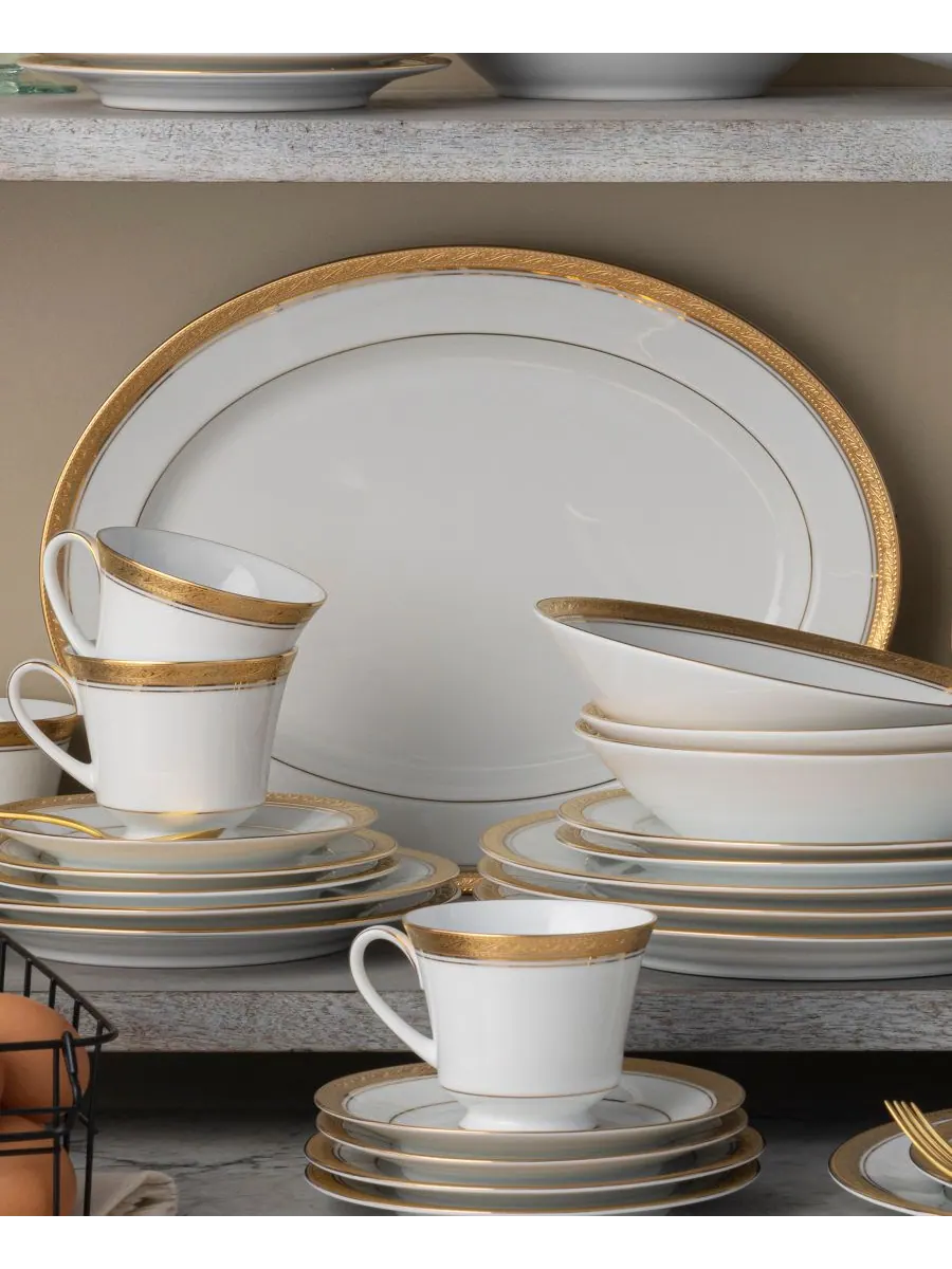 Noritake Овальное блюдо Crestwood Gold — изображение 5 из 6, золото