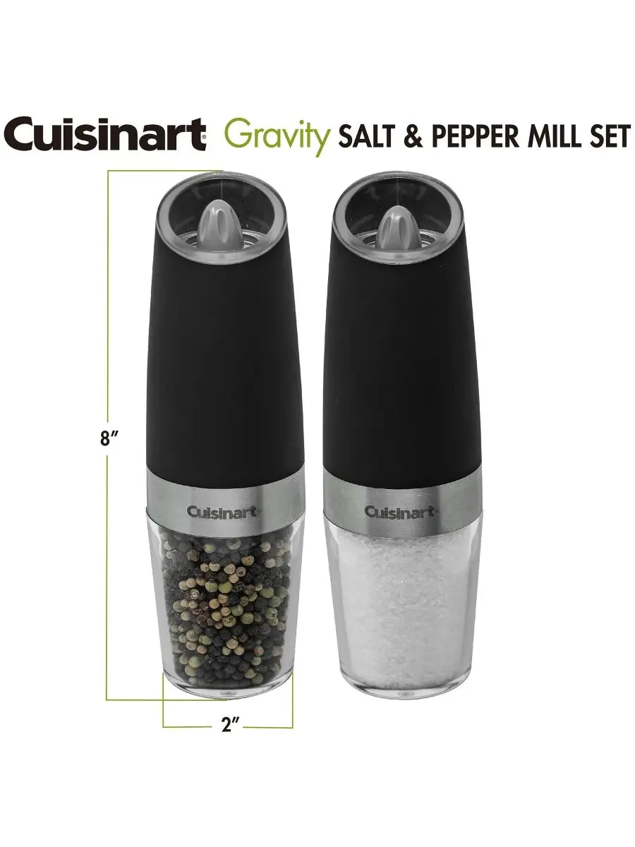 Набор гравитационных мельниц для соли и перца Cuisinart — изображение 7 из 10, мульти