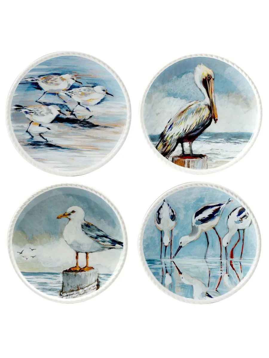 Набор из 4 салатных тарелок Shorebirds Certified International