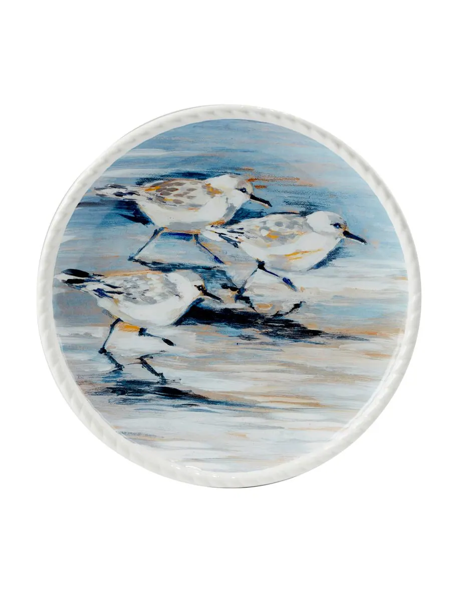 Набор из 4 салатных тарелок Shorebirds Certified International — изображение 2 из 5, синий