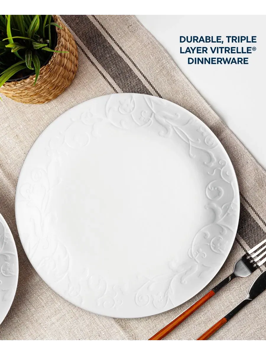 Сервиз обеденный на 12 предметов Corelle Bella Faenza — изображение 3 из 7, белый