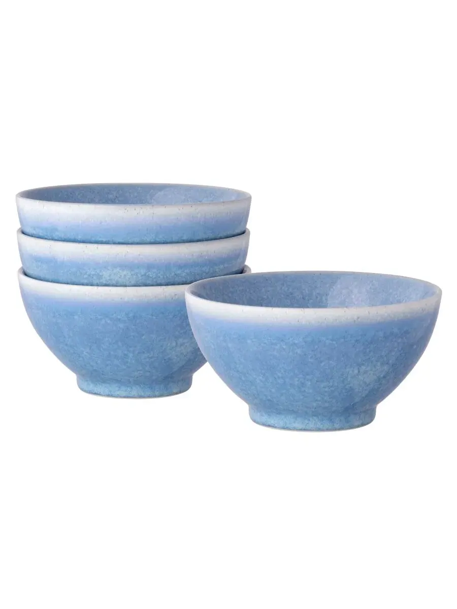 Набор из 4 рисовых мисок Colorwave Kiln Azure Noritake