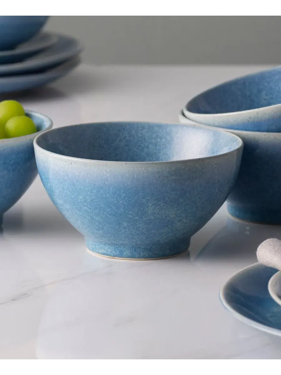 Набор из 4 рисовых мисок Colorwave Kiln Azure Noritake — изображение 2 из 5, синий
