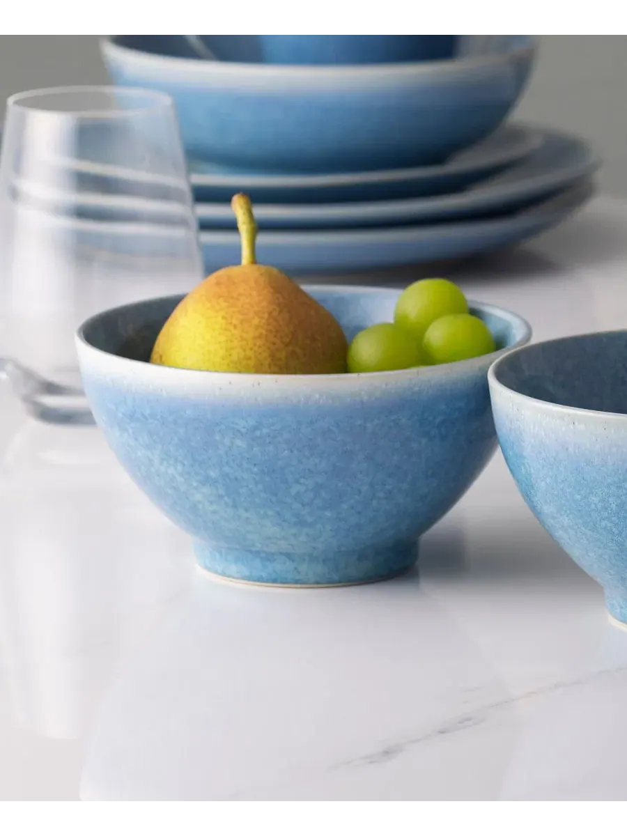 Набор из 4 рисовых мисок Colorwave Kiln Azure Noritake — изображение 4 из 5, синий