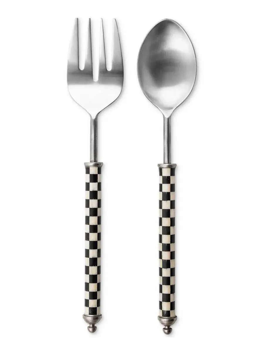 Набор для подачи салата Courtly Check Supper Club Mackenzie-Childs — изображение 1 из 3