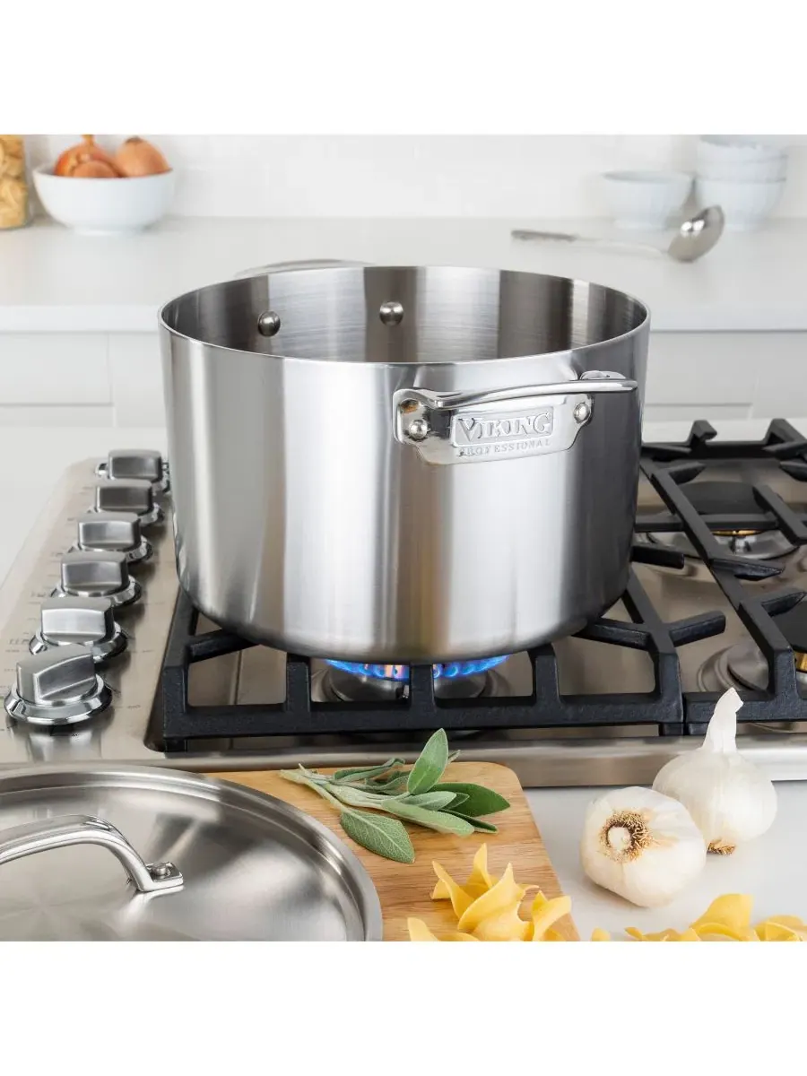 Кастрюля 8 QT Pro 5-Ply Viking, нержавеющая сталь — изображение 3 из 7