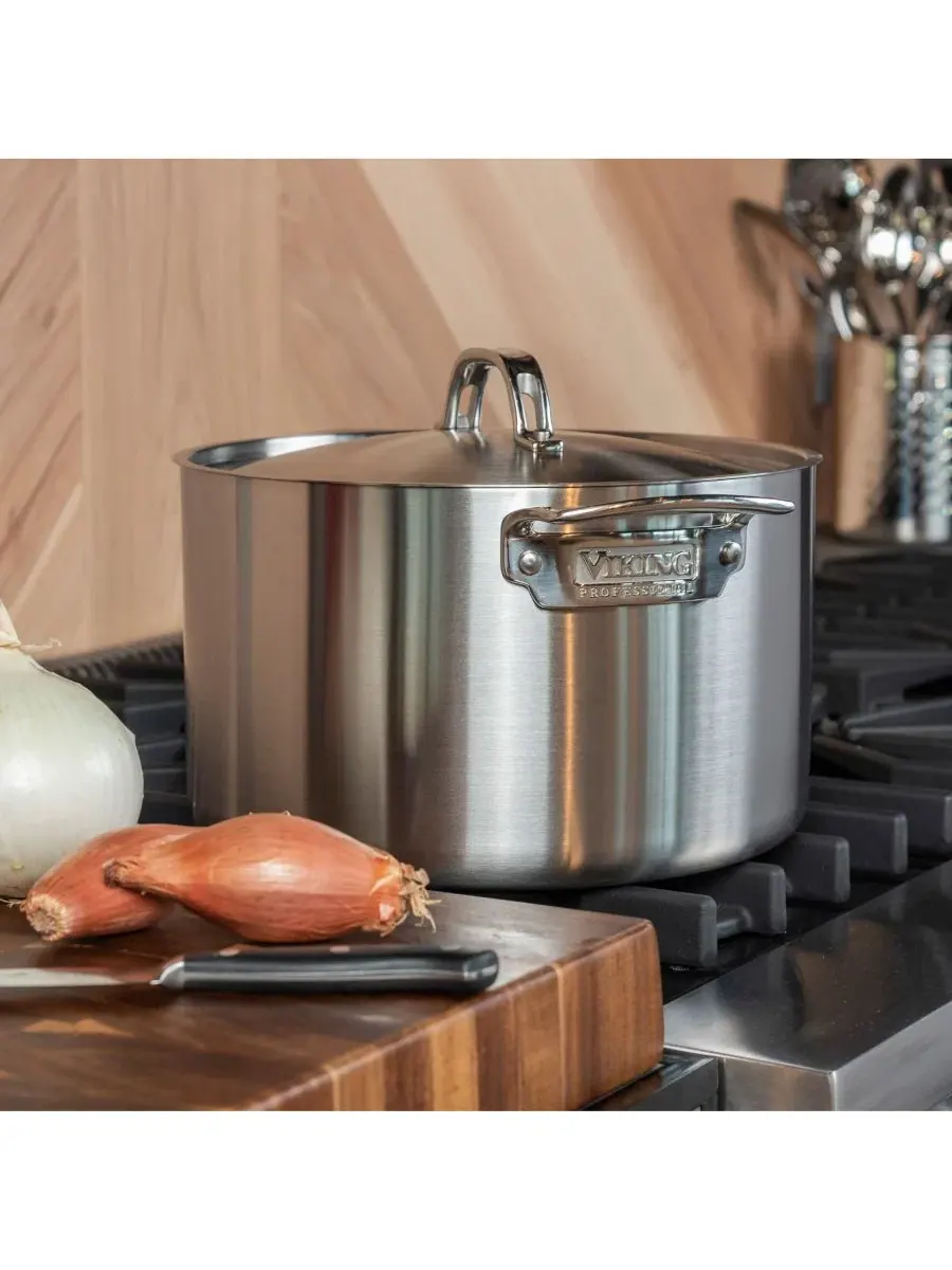 Кастрюля 8 QT Pro 5-Ply Viking, нержавеющая сталь — изображение 6 из 7