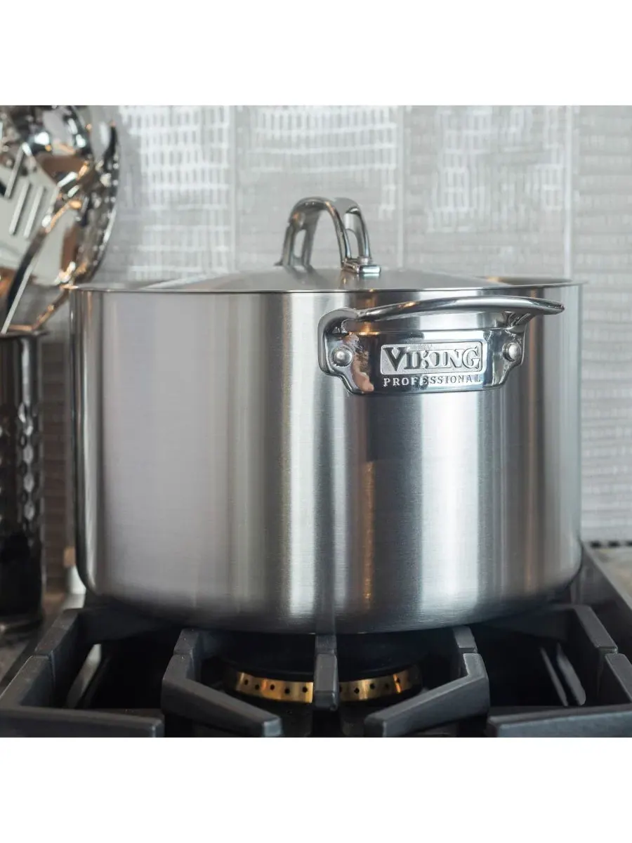 Кастрюля 8 QT Pro 5-Ply Viking, нержавеющая сталь — изображение 7 из 7