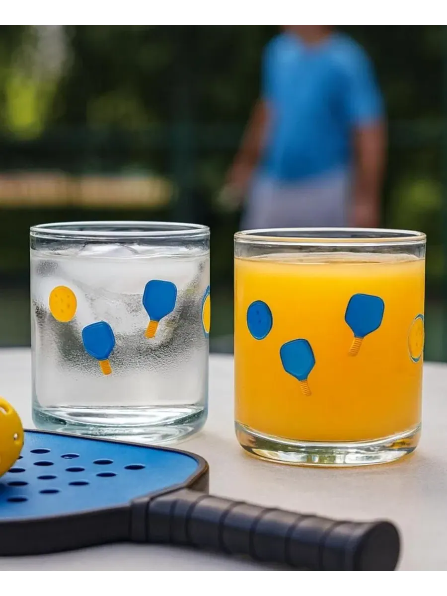 Набор из 2 стаканов с принтом Pickleball Paddle The Wine Savant — изображение 2 из 5, прозрачный