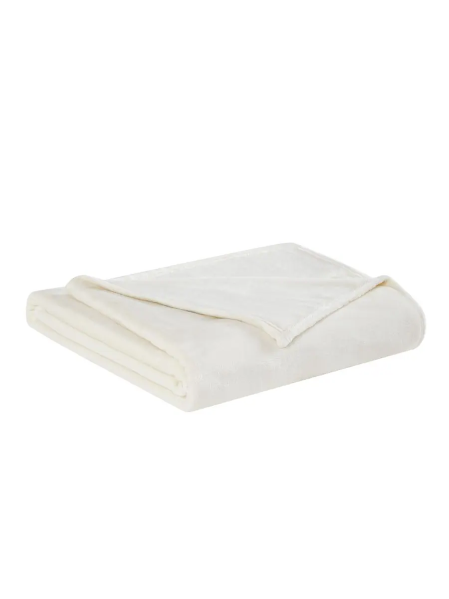 Мягкое бархатное одеяло, размер Twin/Twin XL Truly Soft — изображение 3 из 3, белый