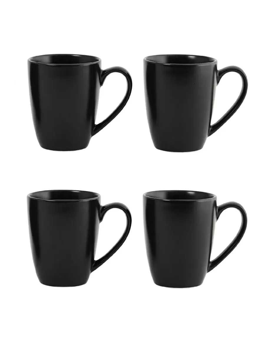 Набор из 4 кружек Essential Euro Ceramica — изображение 1 из 6, черный