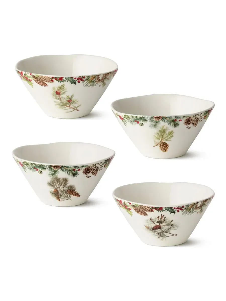 Набор из 4 пиал для мороженого Woodland Ice Cream Bowls Certified International