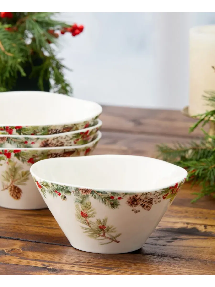 Набор из 4 пиал для мороженого Woodland Ice Cream Bowls Certified International — изображение 3 из 5, мульти