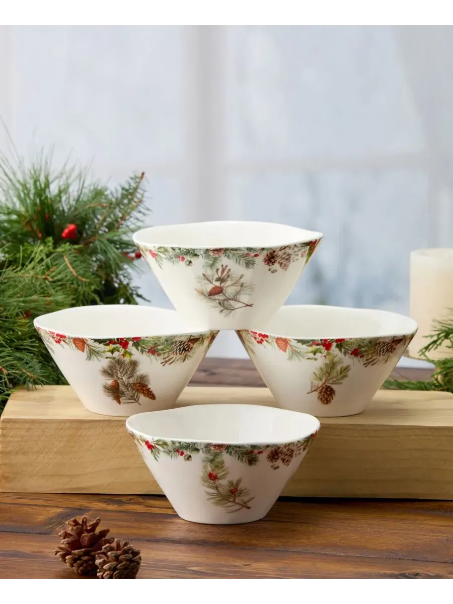 Набор из 4 пиал для мороженого Woodland Ice Cream Bowls Certified International — изображение 4 из 5, мульти