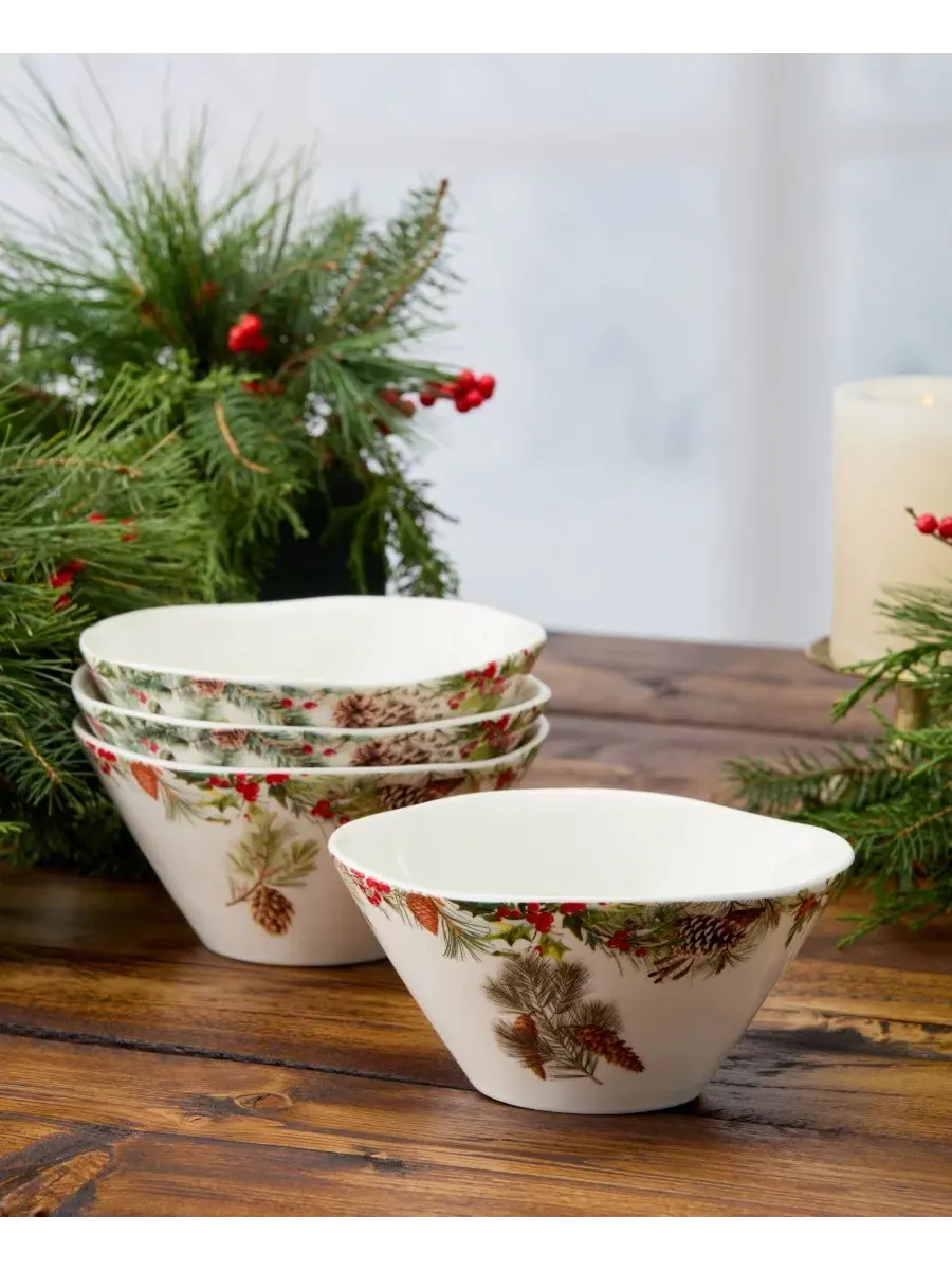 Набор из 4 пиал для мороженого Woodland Ice Cream Bowls Certified International — изображение 5 из 5, мульти