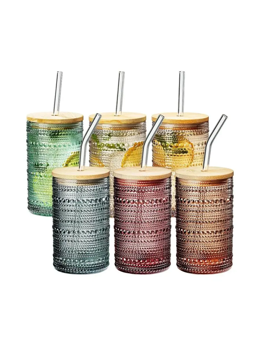 Набор стаканов хайбол с принтом, 6 шт, Vintage Highball Glasses The Wine Savant, Tropical Sorbet — изображение 1 из 5