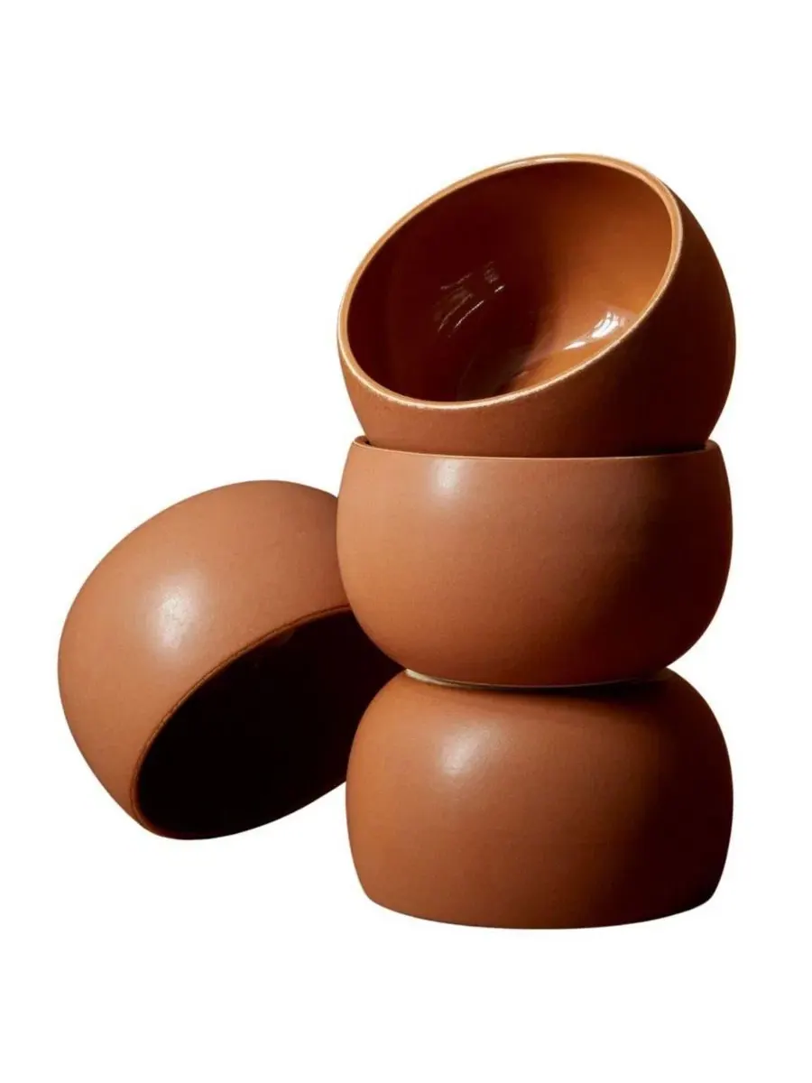 Набор из 4 пиал из каменной керамики Epa Gharyan Stoneware, Matte Terracotta