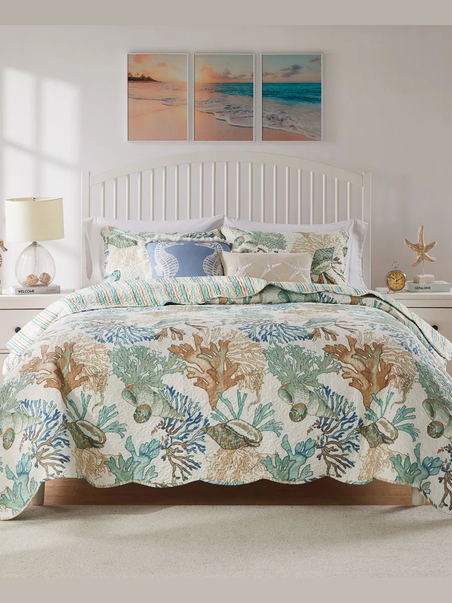 Комплект постельного белья Atlantis Jade, 2 предмета, размер Twin Greenland Home Fashions, Lt Pastel — изображение 2 из 4