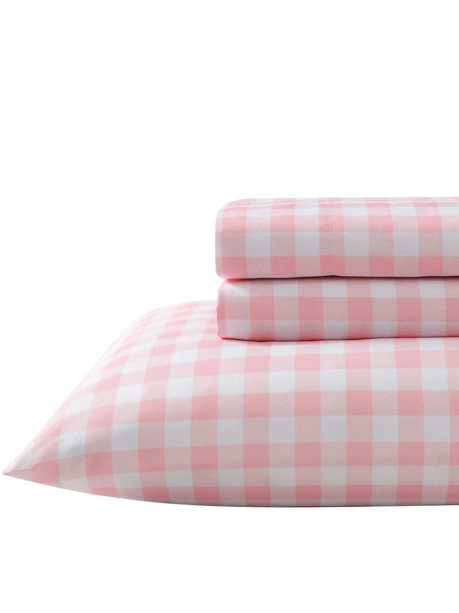 Комплект постельного белья из микрофибры, 4 предмета, размер Queen Eddie Bauer, Poppy Plaid