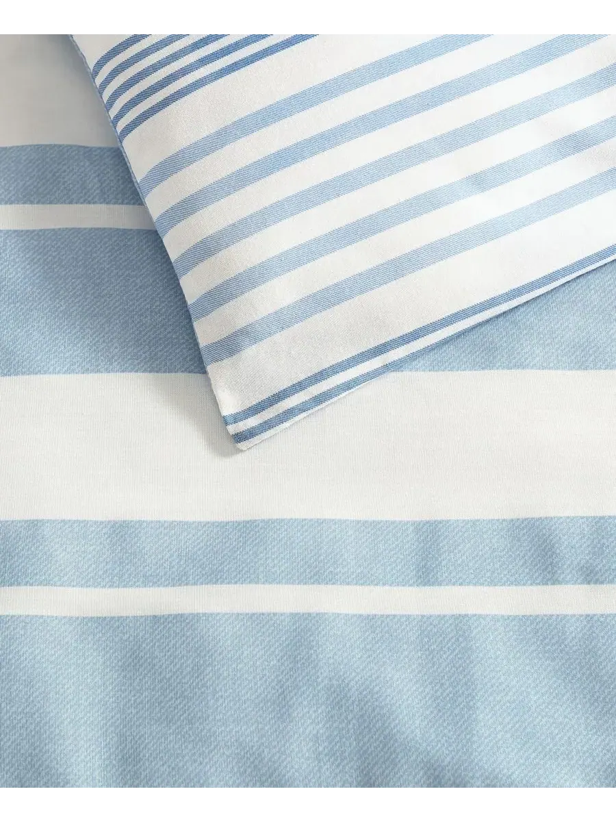 Комплект постельного белья Riverside Stripe из хлопка, двусторонний, 3 предмета, размер King — изображение 5 из 6