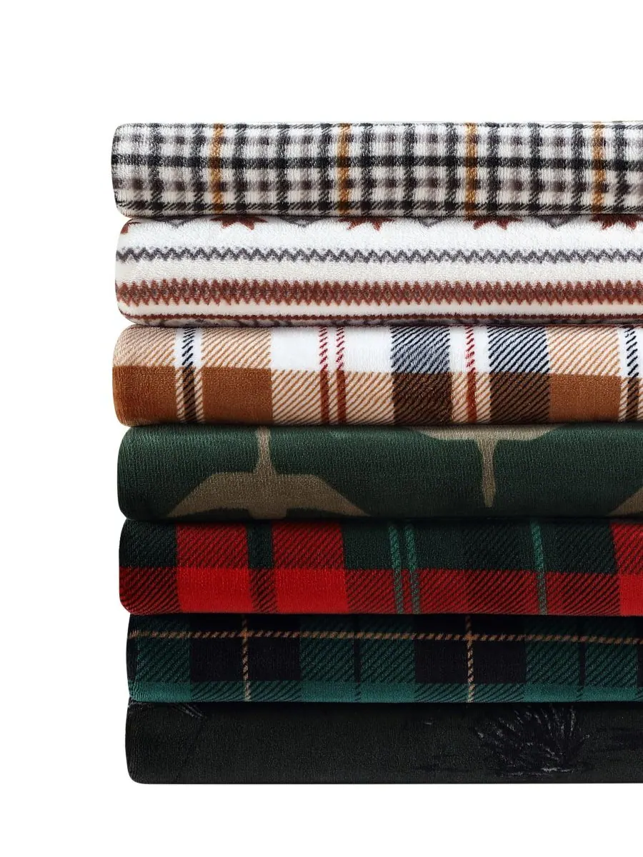 Плед из мягкой фланели с принтом, 70 x 60 дюймов Eddie Bauer, цвет trailhead plaid — изображение 9 из 9