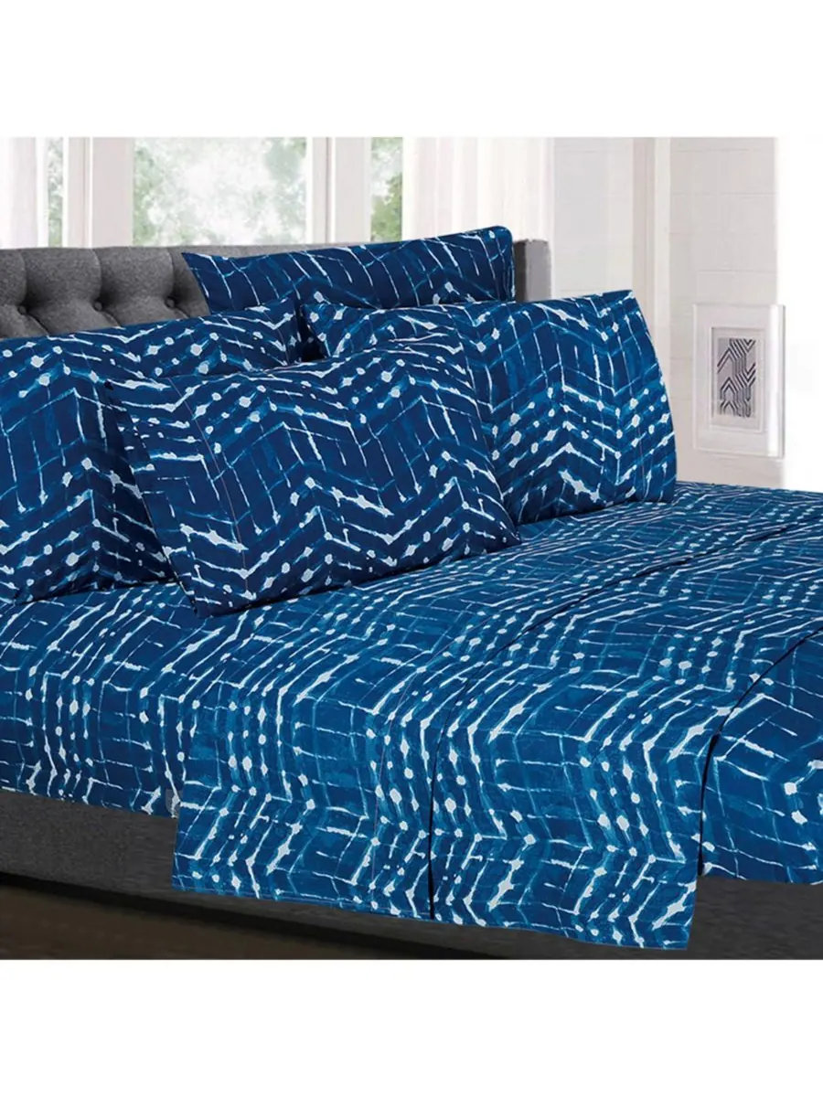 Комплект постельного белья из 6 предметов с принтом, размер King Sweet Home Collection, цвет monroe