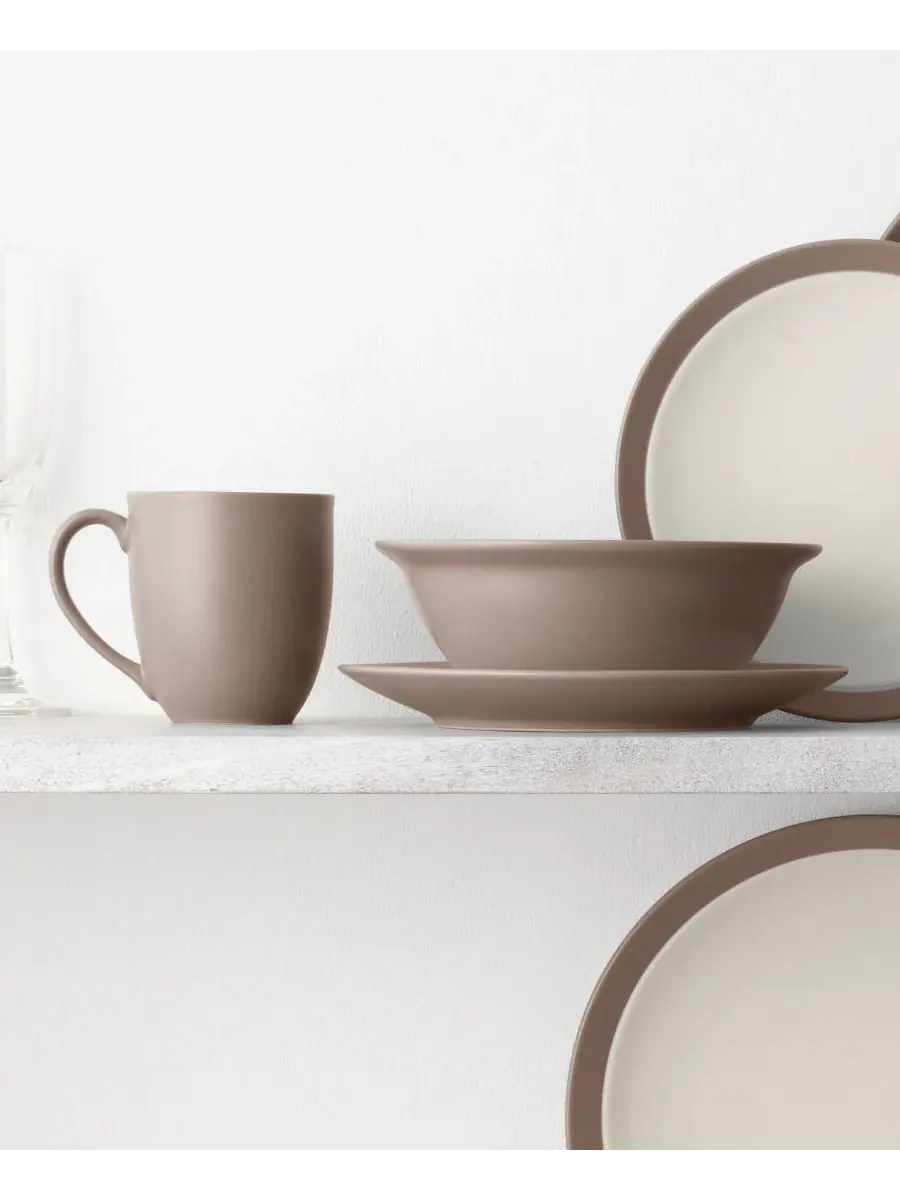 Набор посуды из 16 предметов Noritake Colorwave Curve, глиняный — изображение 4 из 4, глина