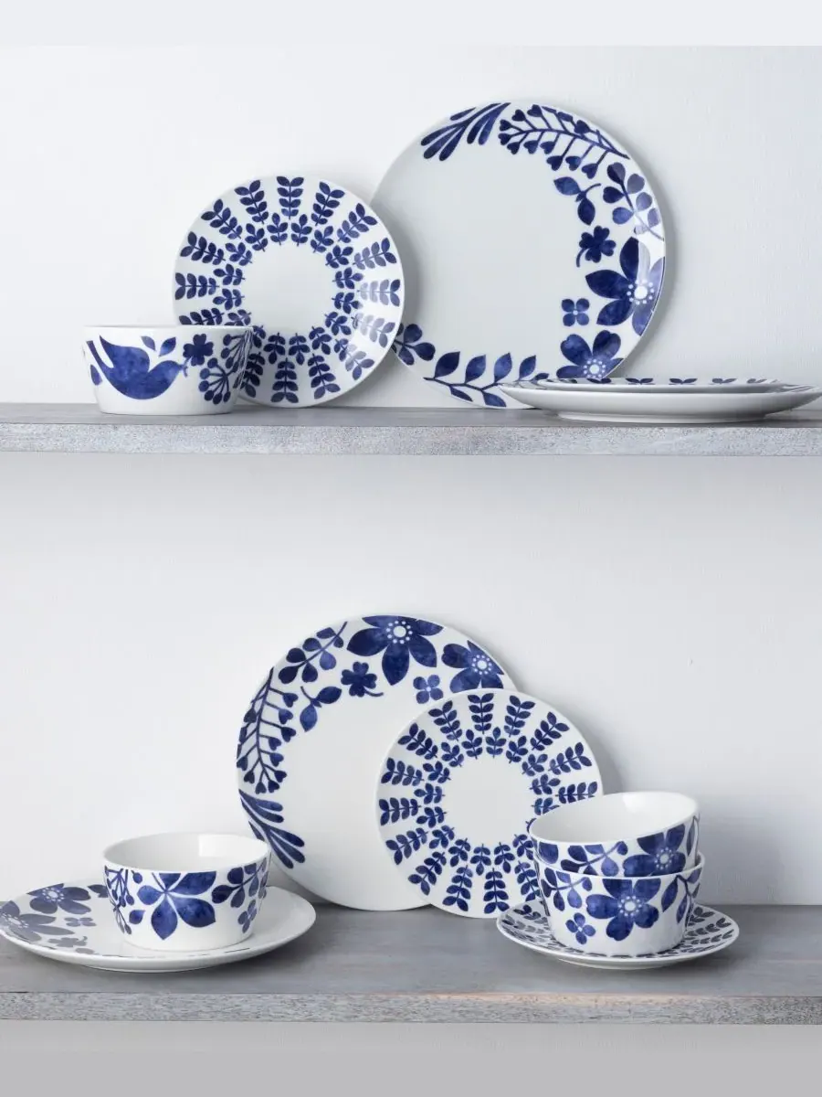 Коллекция посуды Sandefjord Noritake — изображение 2 из 4, белый синий