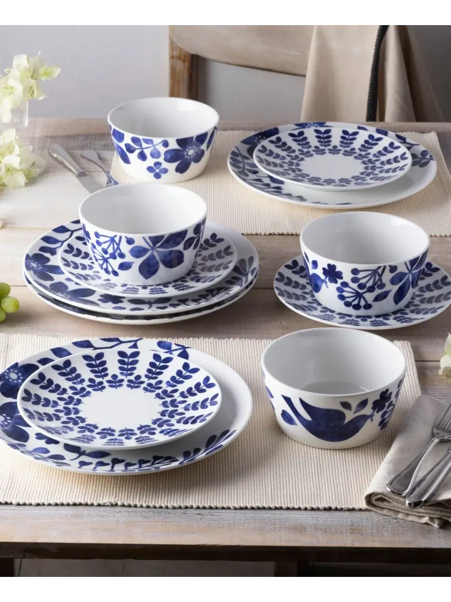 Коллекция посуды Sandefjord Noritake — изображение 3 из 4, белый синий
