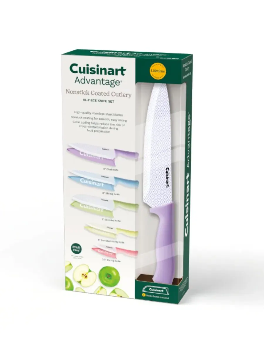 Набор ножей 10 предметов Advantage, 8 шт, с антипригарным покрытием Cuisinart, Geometric — изображение 2 из 6