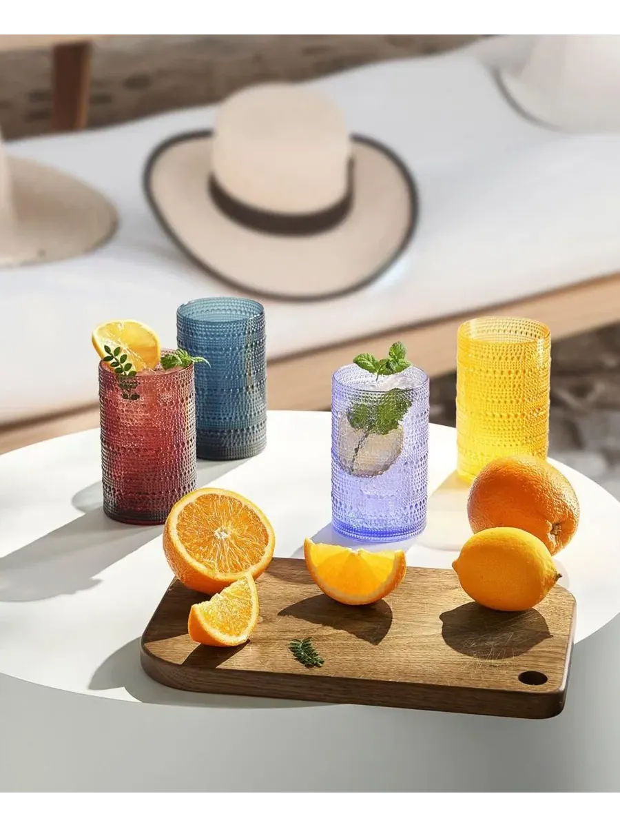 Набор стаканов хайбол Bright Hobnail, 6 шт The Wine Savant, Tropical Sorbet — изображение 2 из 4