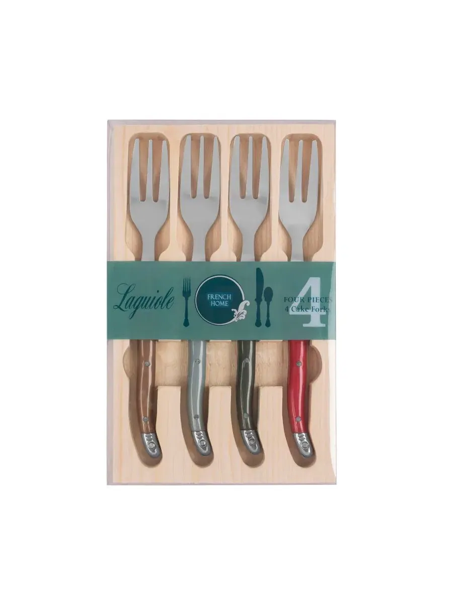Сервировочные вилки Laguiole Holly Berry, набор из 4 шт French Home, Holly Berry — изображение 3 из 5